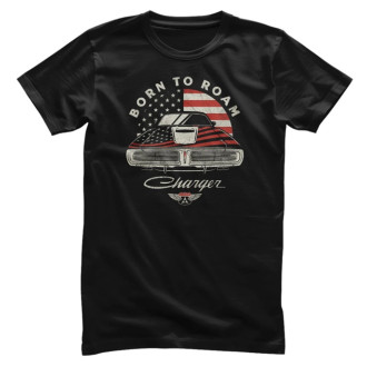 AMERICAN CARS - Tričko pánské American Cars Charger Born To Roam T-shirt
