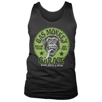 GAS MONKEY GARAGE - Pánské tílko Gas Monkey Garage Green Logo Tank Top