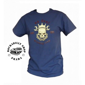 NO DEAL - Pánské tričko No Deal Skull Blue