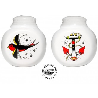 SOURPUSS - Pepřenka / slánka Sourpuss Clothing Anchor & Sparrow Salt & Pepper Shaker