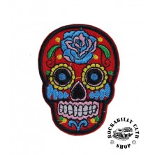Nášivka lebka Rocka Sugarskull Red