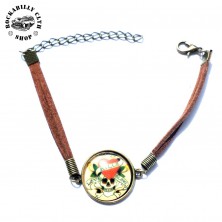 Kožený náramek Rocka Bracelet Love Kills