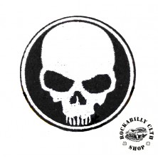 Nášivka Rocka Skull Blk/Wht