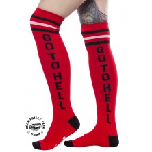 Nadkolenky Sourpuss Clothing Go To Hell Socks