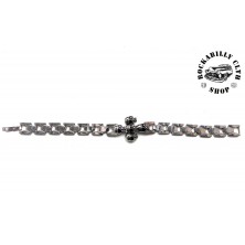 Náramek Lebky Rocka Skulls Steel Bracelet