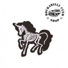 Nášivka jednorožec Rocka Unicorn Skull