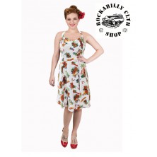 Dámské šaty Rockabilly Retro Pin Up Banned Dreamer Halterneck Dress