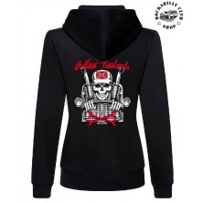 Dámská mikina Outlaw Bastards Skull Trucker Hoodie Zipper