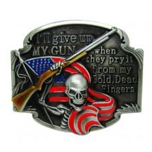 Přezka na pásek Rocka American Skull & Rifle