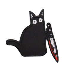 Nášivka horror kočka Rocka Kitty Killer Black