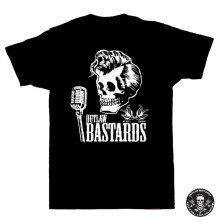 Tričko pánské Outlaw Bastards Rock´n´roll Skull