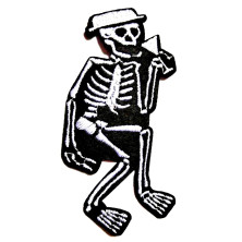 Nášivka lebka Rocka Skeleton Drinkin´