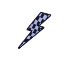 Nášivka blesk šachovnice Rocka Lightning Emblem Blk