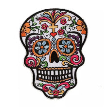 Nášivka lebka velká Rocka Sugarskull Wht