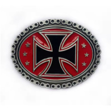 Přezka na pásek Rocka Chain Cross Red