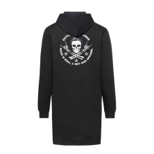 Dámská mikina dlouhá s kapucí Outlaw Bastards Skull Long