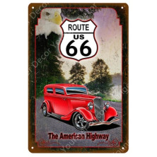 Plechová retro americká US cedule Rocka American Highway