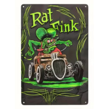 Plechová retro americká US cedule Rocka Rat Fink Hot Rod