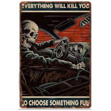 Plechová retro americká US cedule Rocka Everythong Will Kill You