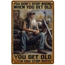 Plechová retro americká US cedule Rocka Don´t Stop Riding