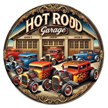 Plechová retro americká US cedule Rocka Hot Rod Garage