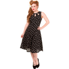 Dámské šaty Rockabilly Retro Pin Up Banned Songbird Dress Blk